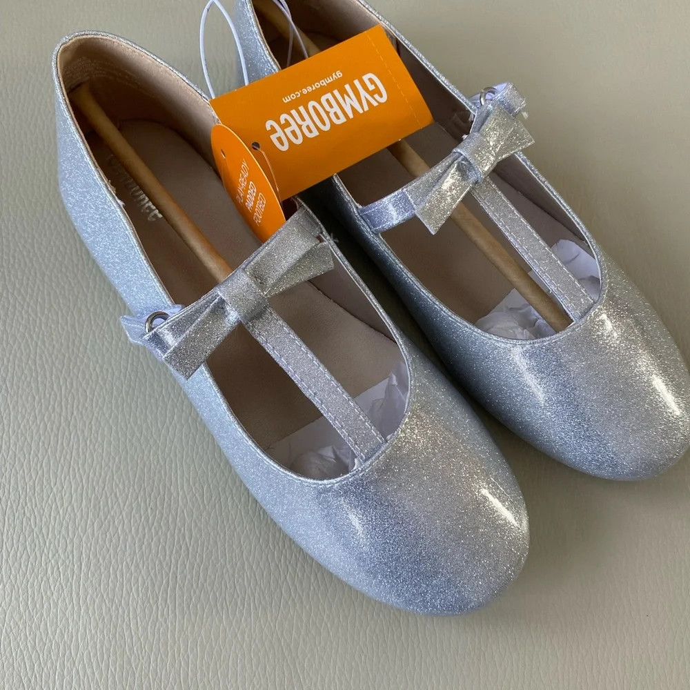 GIRLS GLITTER T-strap ballet flats
